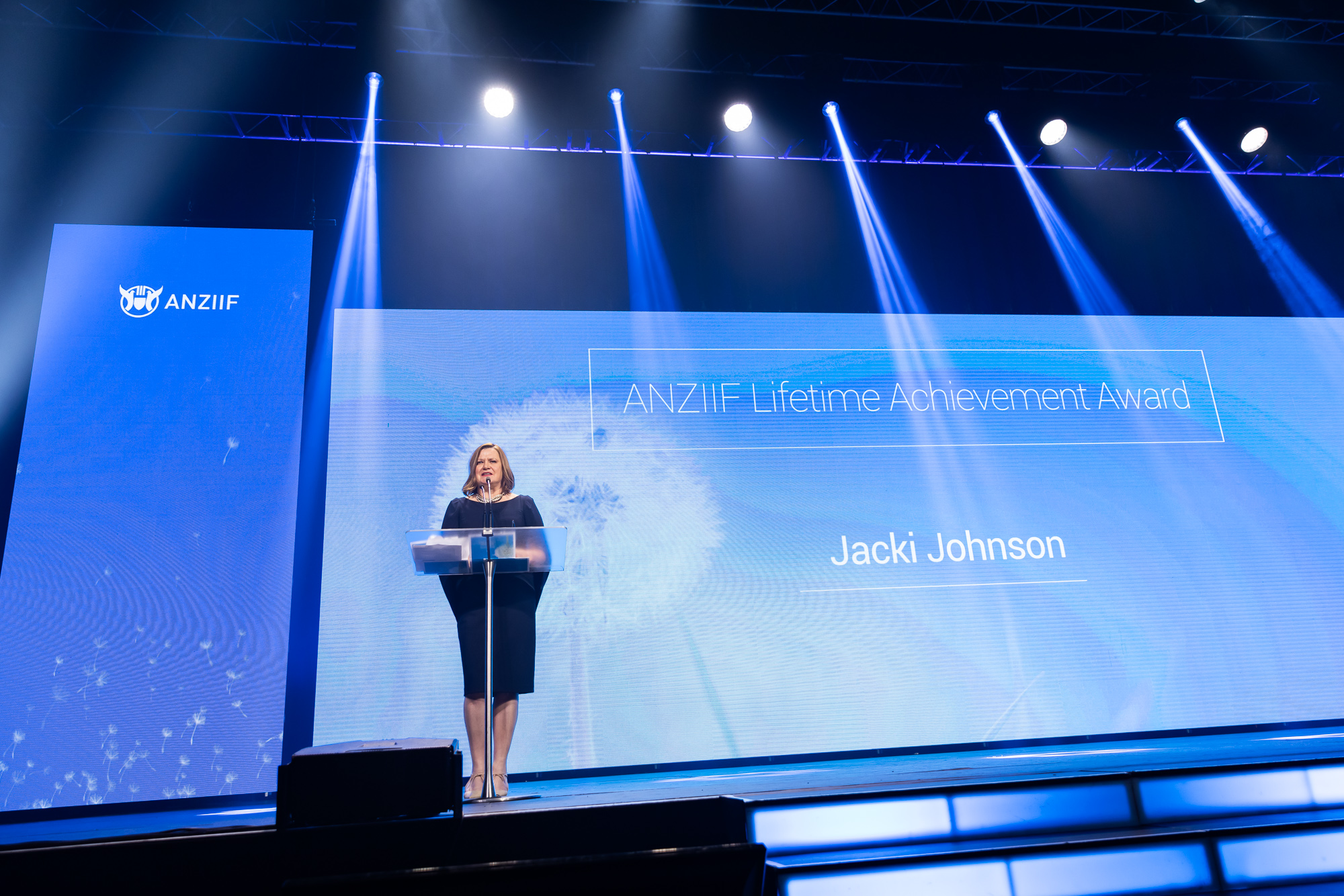 Jacki Johnson wins the ANZIIF Lifetime Achievement Award 1920x1080